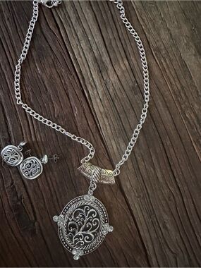Signature Bali/Taxco Style Necklace and Earrings